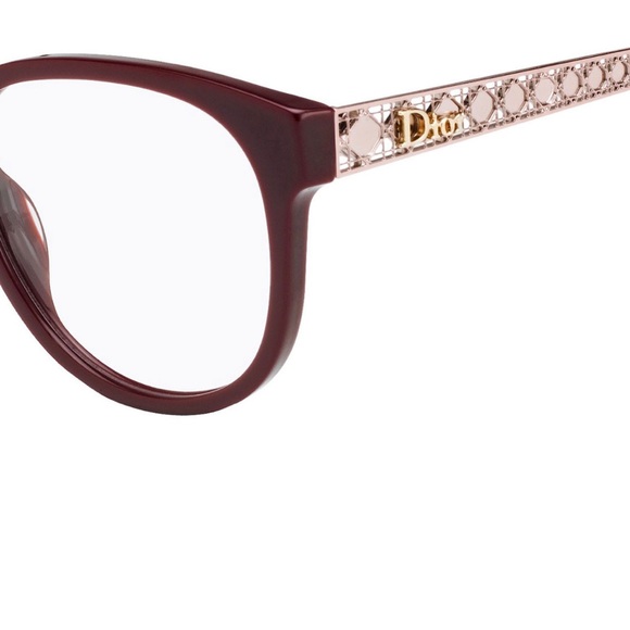 New DIOR DIORAMAO2 E63 Burgundy Pink Eyeglasses - Picture 13 of 14